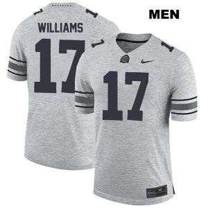 Men's NCAA Ohio State Buckeyes Alex Williams #17 College Stitched Authentic Nike Gray Football Jersey IW20I21HM
